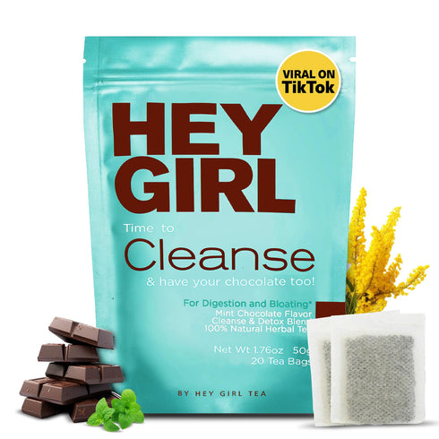 Hey Girl Detox Tea for Effective Body Cleanse - Colon Cleansing Herbal Laxative with Senna Leaf and Peppermint Tea