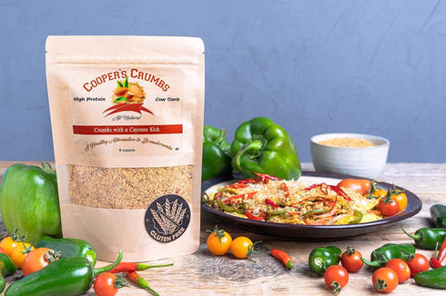 Cooper's Crumbs All Natural Gluten Free Low Carb Bread Crumb Alternative, High Protein, Vegan, Certified Kosher, Paleo,
