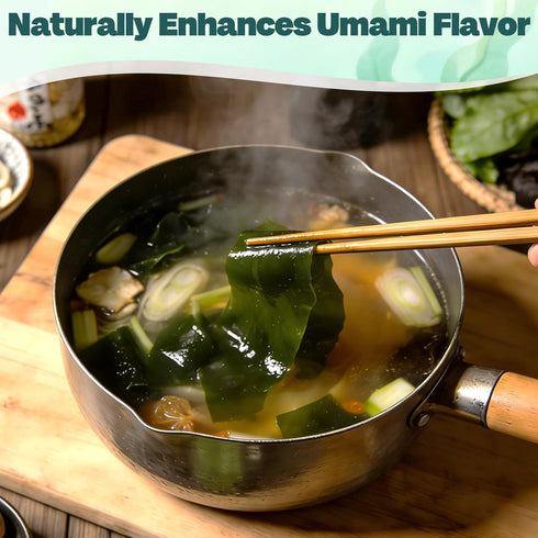 Curnue 8 oz (227g) Dried Kombu Seaweed for Miso Soup Dried Kelp Kombu Seaweed for Dashi Stock, Soup Base, Seaweed Salad