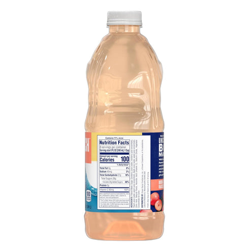 64 Oz (Pack 8) Ocean Spray White Cran-Peach Juice Drink, Fl Bottle