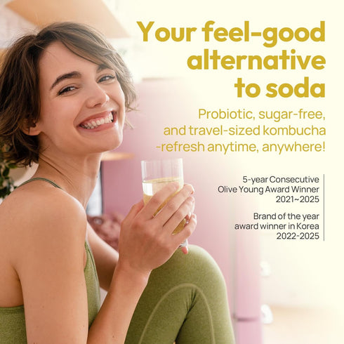 30 5.29oz TEAZEN Lemon Ginger Hot Kombucha Tea, Live Probiotics & Postbiotics, Relaxation and Warmth for Colds and Sore