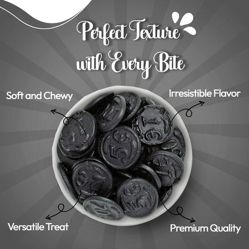 3 NY Spice Shop Licorice Candy - Pound Salted Licorice Coins - Chocolate Licorice - Australian Candy - Liquorice Candy