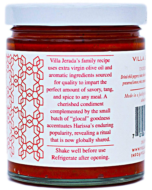 1, 6 oz, 2 Villa Jerada, Harissa No. Fiery Moroccan Hot Sauce with Preserved Lemon, The Perfect Amount of Savory, Tang