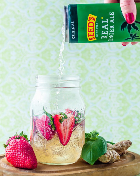 12oz 24 Pack Reed's Real Ginger Ale - Made with Pressed Organic Ginger - Crisp, Classic Taste - Slim Cans