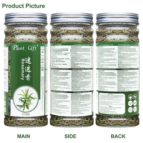 Plant Gift 50g/1.76oz- Rosemary Tea Premium Dried Rosemary Leaves - Non-GMO - Caffeine-free - Distinct Flavor