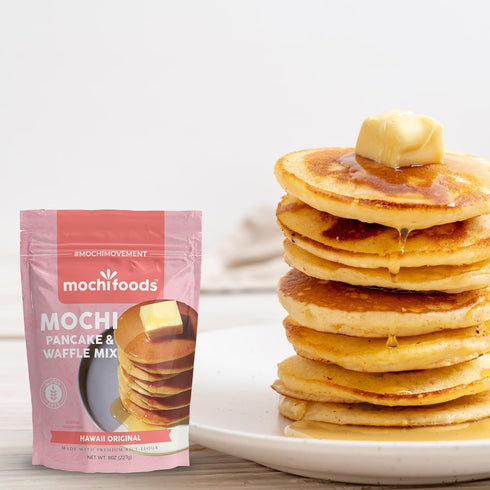 8 Oz Mochi Pancake Mix and Waffle Mix - Hawaii Original - Gluten Free - Light, Fluffy Waffles and Pancakes Mix