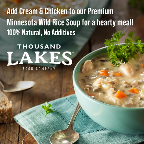 1 20+ 100% Thousand Lakes Minnesota Wild Rice Soup Mix with Vegetables - pound | Fat Free | Servings | Natural |