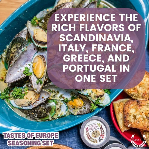 Set Pack GLP-1 European Seasonings Gourmet Gift | Tastes of Europe | Artisanal Spice Blends Six | Non GMO, All Natural
