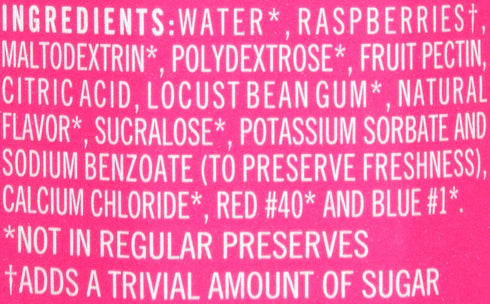 Polaner 13.5 Sugar Free with Fiber, Seedless Raspberry Preserves, Ounce