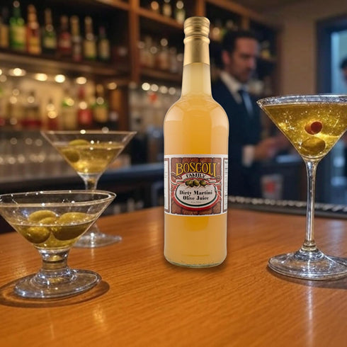 Boscoli Family 25 oz Pack 3, Boscoli Dirty Martini Olive Juice - Bottle, of All Natural, Gluten-Free - Premium Cocktail