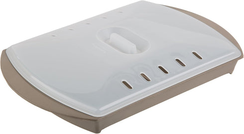Prep Solutions by Progressive Microwave Small Bacon Grill with Vented Cover, 4-6
