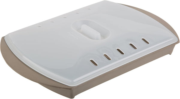 Prep Solutions by Progressive Microwave Small Bacon Grill with Vented Cover, 4-6
