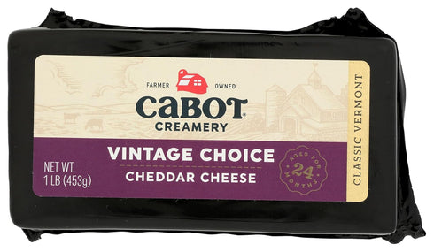 Cabot Vintage Choice Cheddar Cheese Aged for 24 Months- 1LB