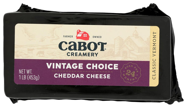 Cabot Vintage Choice Cheddar Cheese Aged for 24 Months- 1LB