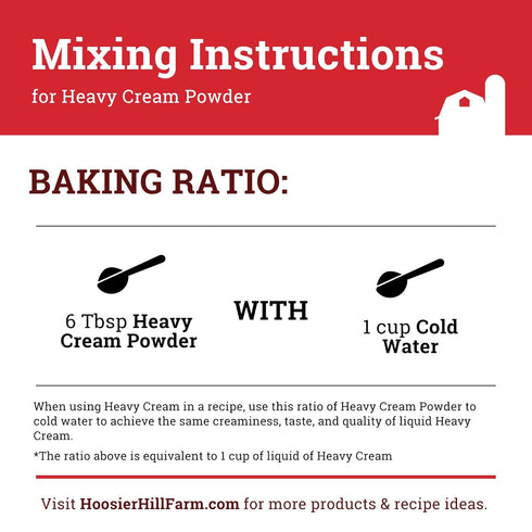 2LB (Pack 1) Hoosier Hill Farm Heavy Cream Powder