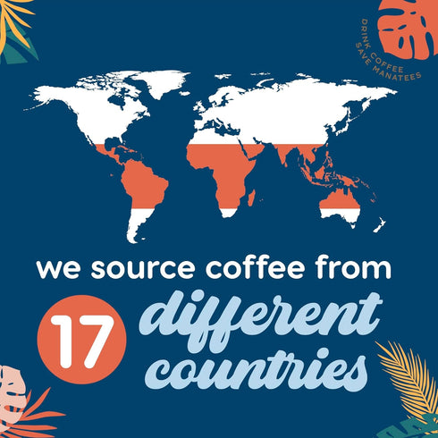 2 lb 32 oz Manatee Gourmet Coffee, Whole Bean, Medium Roast, Caribbean Delight, bag