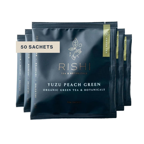 Rishi Tea Yuzu Peach Green Tea - Organic Loose Leaf Green &
