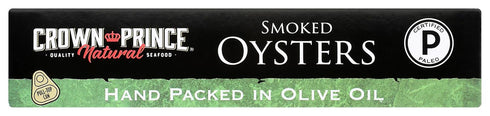 3 Crown Prince Natural Smoked Oysters in Pure Olive Oil, Ounce