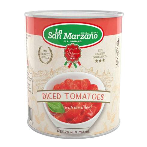 La San Marzano 6 Pack, Italian Diced Chopped Crushed Tomatoes, 100% Product