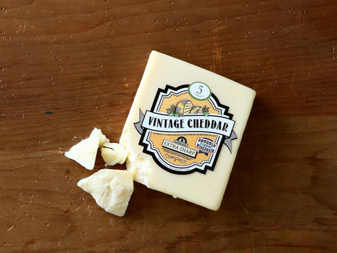5 (4) 8 oz Aged White Cheddar Cheese - Years | Pieces | Extra Sharp, Bold & Tangy Authentic Wisconsin White Cheddar