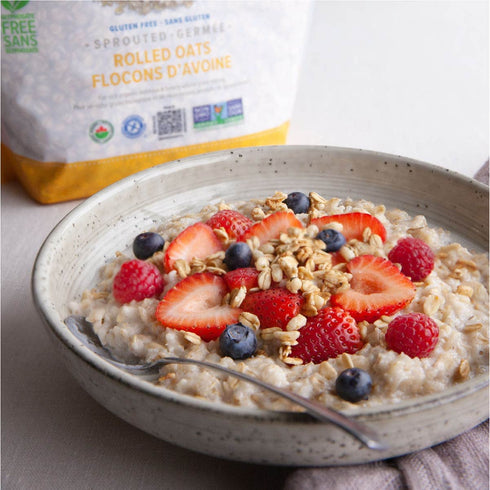 24 oz., 4 Pack One Degree Organic Foods Sprouted Rolled Oats, USDA Organic, Non-GMO Gluten Free Oatmeal