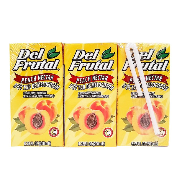 Del Frutal Peach Nectar 6.76 oz - Sabor Melocoton
