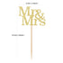 24 Pack Mr & Mrs Cupcake Picks, Gold Glitter Wedding Cupcake Toppers for Bridal Baby Shower Party Supplies