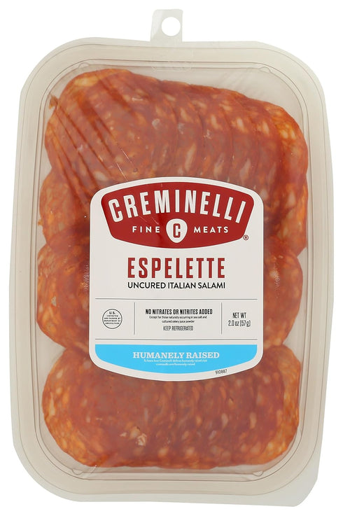 Creminelli Sliced Espelette Salami, 2 Ounce