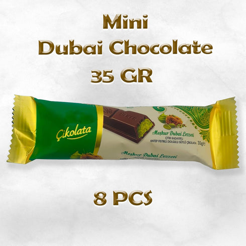 Generic 8-Pack 35 (1.23 oz) Mini Dubai Chocolate Bars with Pistachio Milk Chocolate, g Each
