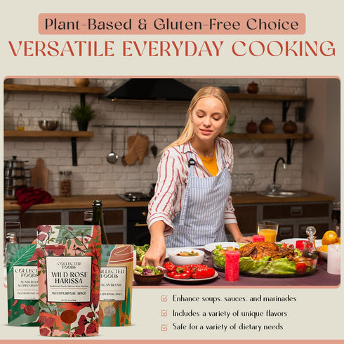 Set, Vegan Spice Gift Gourmet Seasoning Collection by NYC Chefs | Includes Zaatar, Umami Powder, Tuscan Blend, Harissa