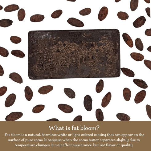 100% 8 oz Ceremonial Grade Cacao Block Pure Cacao Paste, High-Amazon Basin Peru, Unsweetened Vegan Drinking Chocolate