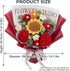 AwnsIMfreien Crochet Flower Bouquet - Knitted Roses & Tulips, Long-Lasting Bouquet of Crochet Flowers for Birthday
