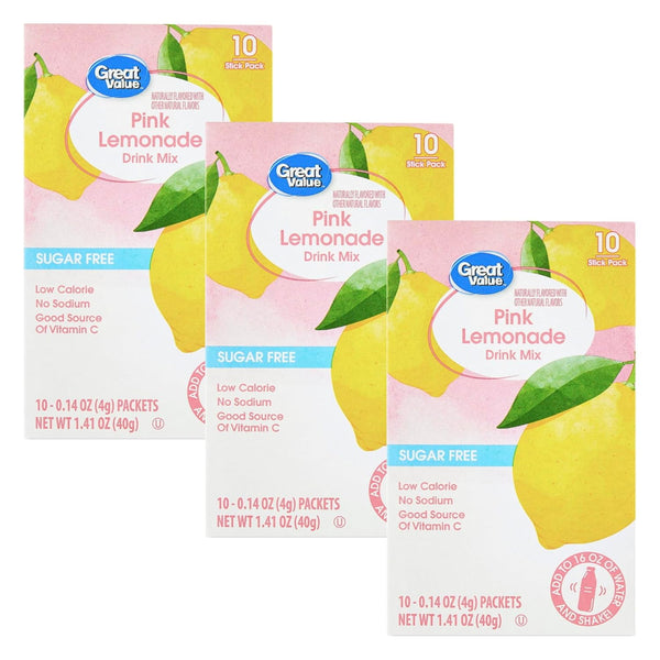 Generic Drink Mix Bundle - 3 Boxes with 10 Packets Per Box -