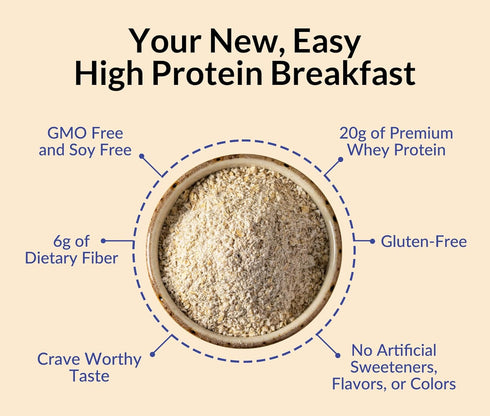 20g 12 Naked Oats - Blueberry Cobbler Overnight Oats, Grass-Fed Protein, Gluten-Free Oatmeal Instant Breakfast
