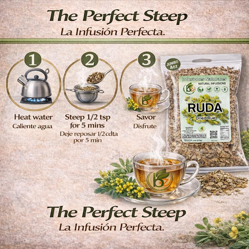 (4 oz) 100% Ruda Seca Herbal Tea Natural Rue Dried Herbs (Ruta graveolens) Traditional Botanical Infusion Wildcrafted