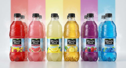 20oz Pack 6 12-Pack Pack Minute Maid Bottles Variety Flavor Grab-and-Go Assortment Pink Lemonade, Lemonade, Fruit