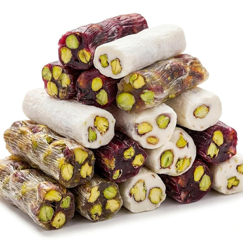12.3 oz (350g) arba Handmade Turkish Delight Mix Turkish Delights Candy Sticks Pistachio Filled Premium Gourmet Sweet