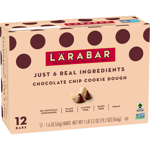 Larabar Chocolate Chip Cookie Dough Fruit and Nut Bars, Gluten Free and