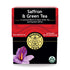 Buddha Teas - Saffron & Green Tea - Caffeinated Wild Crafted Tea, 18 Tea Bags (Pack of 1)
