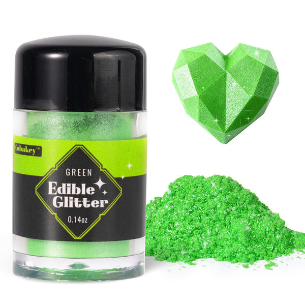 Green Edible Glitter for Cocktails Drinks 4g Food Grade Glimmer Powder Luster