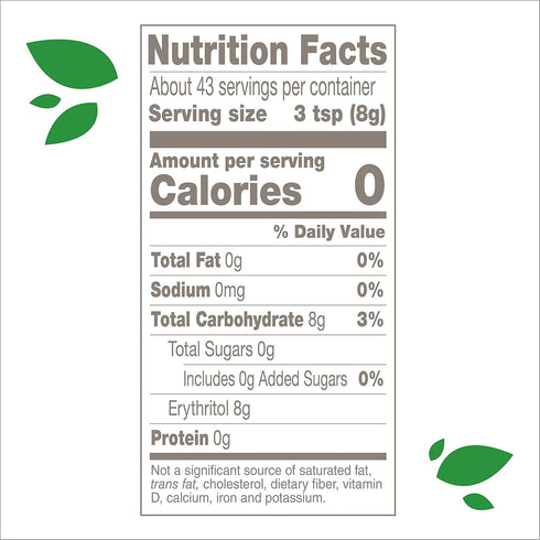 12 oz (Pack 1) Truvia Sweet Complete Confectioners Calorie-Free Sweetener with the Stevia Leaf, Bag