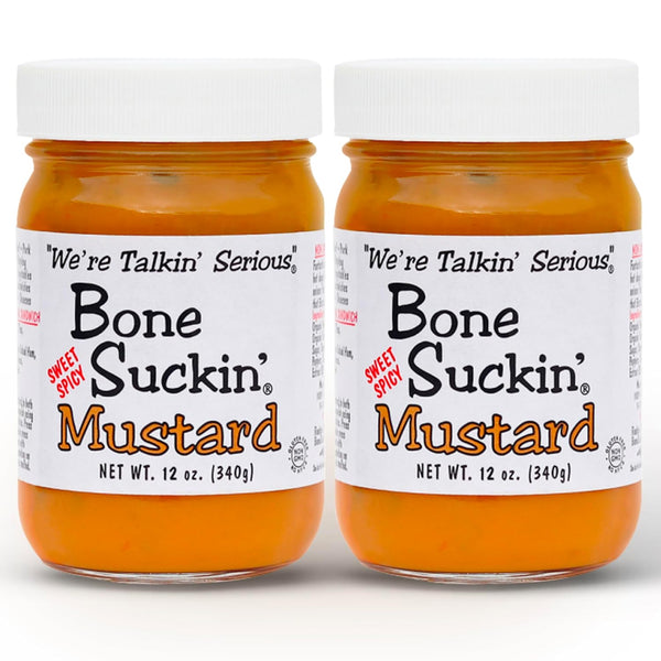 Bone Suckin' Sweet Spicy Mustard, National Champion, Made in the USA, Non-GMO,