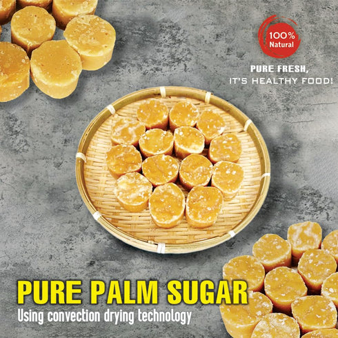 10.58 Oz (300g) PURE PALM SUGAR VIETFARMFOOD: Natural pure, convection dried seasoning made from real fruits - perfect