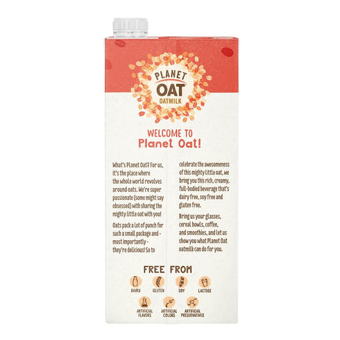Planet Oat 32 Oz (Pack 6) Oatmilk Without Lactose or Dairy NonGMO, Original, Fl