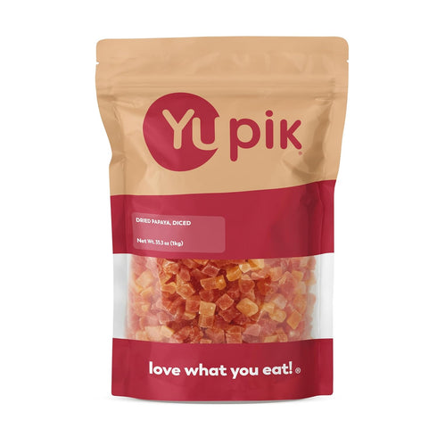 Yupik Dried Papaya, Diced, 2.2 lb (35.2 oz), Gluten-Free, Vegan, Kosher, Sweetened