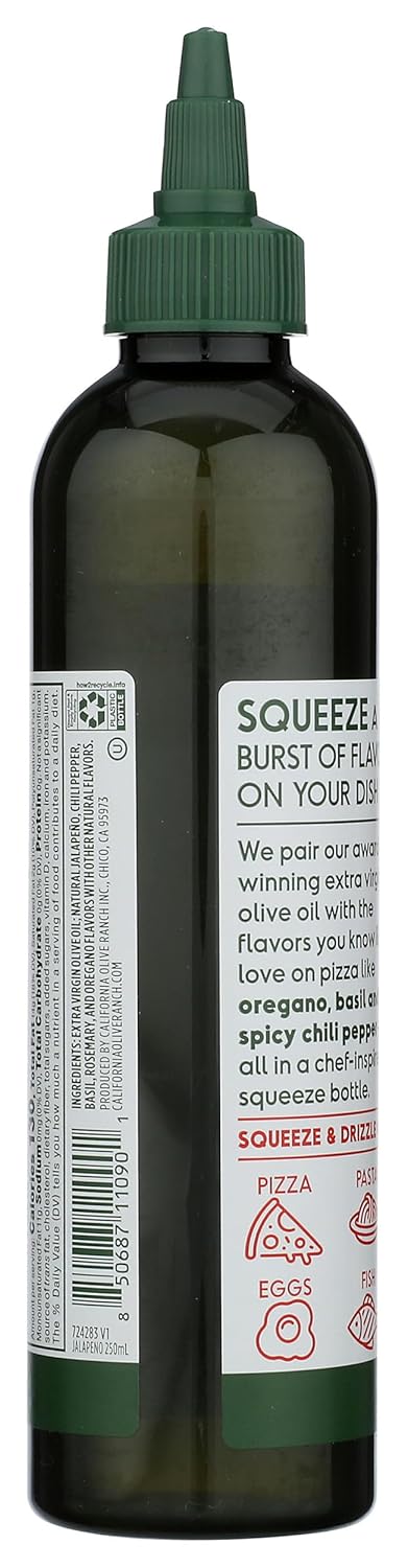 8.5 California Olive Ranch Jalapeo Herb Extra Virgin Olive Oil Chef's Bottle, FZ