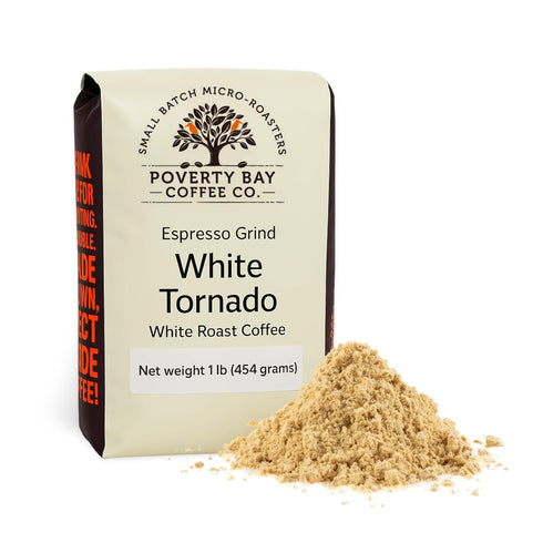 White Coffee - 1lb Bag of White Tornado Coffee Beans Roasted By