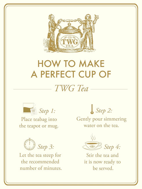15 Set TWG Tea | Breakfast Earl Grey | Black Tea | Bergarmot | Hand Sewn Cotton Teabags | Gift