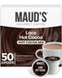 Maud's Dark Hot Chocolate Pods, 50 ct, Single Serve Pods, Compatible with