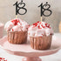 Sumerk 24PCS Black Glitter Cupcake Toppers, 18th Birthday Picks, Anniversary Party Decorations